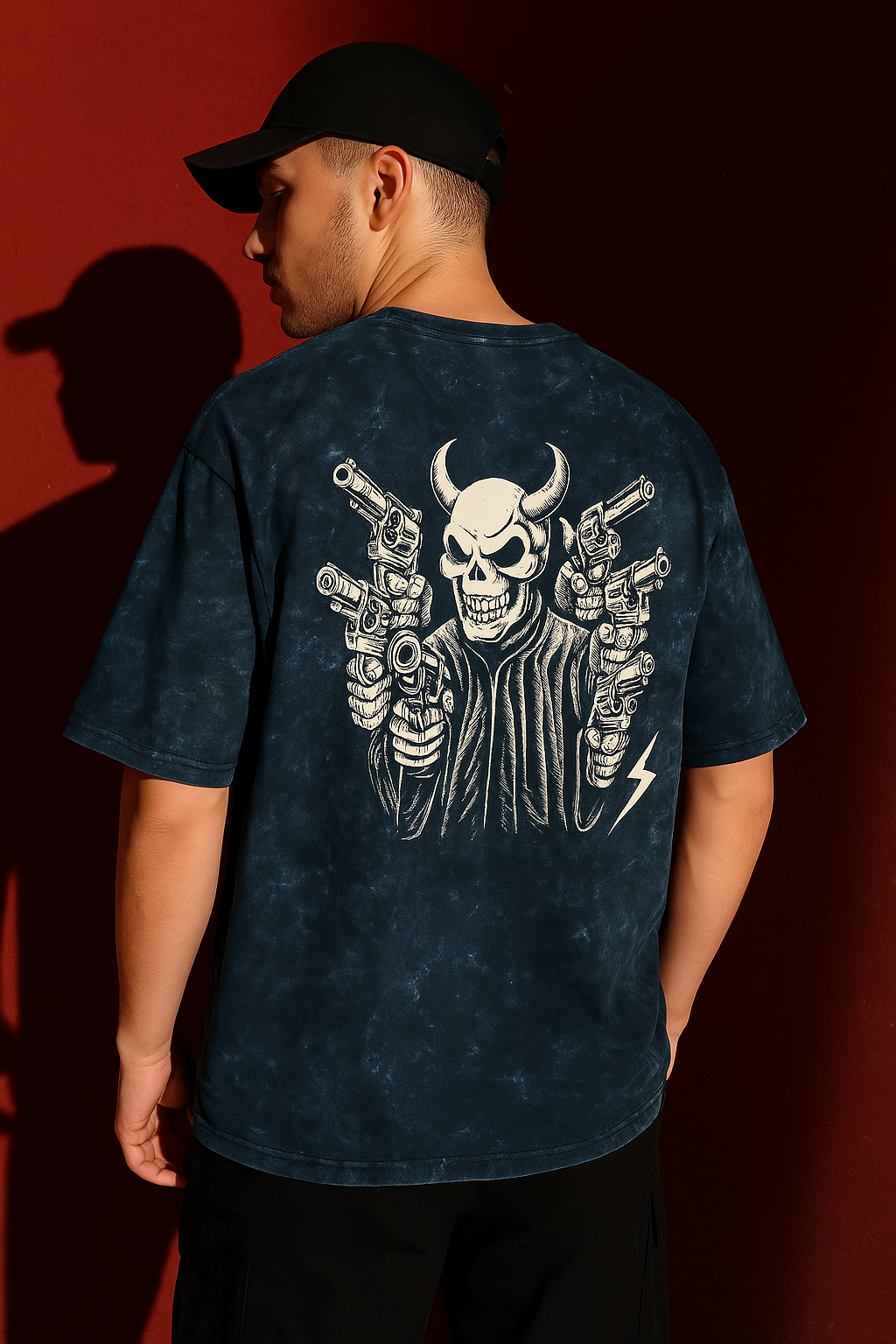 Dead Aim β Gunslinger Skull Oversized Tee
