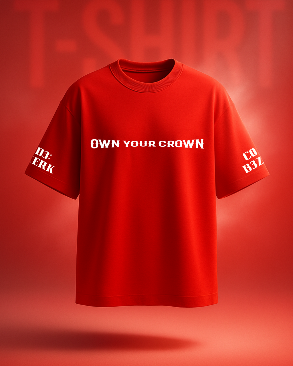 CODE RED — "OWN YOUR CROWN" GENESIS OVERSIZED TEE