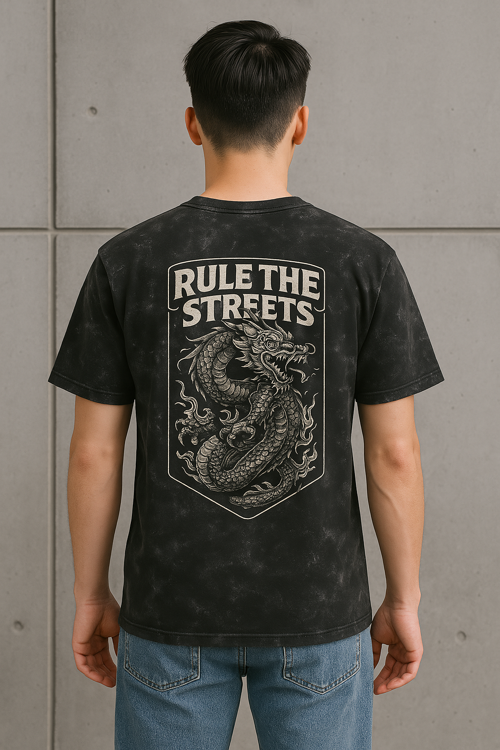 Rule the Streets – Dragon Crest Oversized Tee